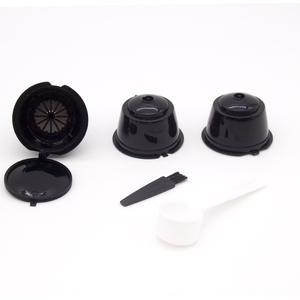 Lot de 3 capsules de café réutilisables noires pour <span class=keywords><strong>Dolce</strong></span> <span class=keywords><strong>Gusto</strong></span>, capsules en plastique rechargeables pour plus de 100 utilisations pour tous les cafetières - Product Image 3