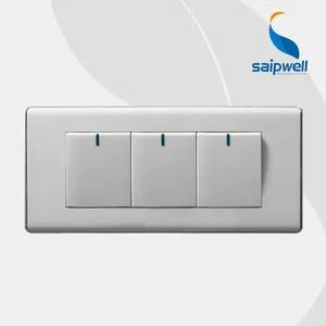 Interruptor de parede padrão saip/saipwell ce 10a, controle remoto sem fio