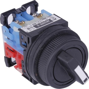 Diámetro 30mm eléctrica 2 o <span class=keywords><strong>3</strong></span> selector de posición interruptor de botón cabeza plana redonda momentánea interruptor giratorio - Product Image 1