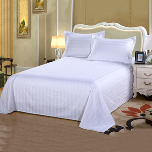 <span class=keywords><strong>Drap</strong></span> de lit blanc en coton et <span class=keywords><strong>polycoton</strong></span>, rayé en satin/jacquard/<span class=keywords><strong>drap</strong></span> <span class=keywords><strong>plat</strong></span> blanc uni/<span class=keywords><strong>drap</strong></span>-housse/hôtel - Product Image 3