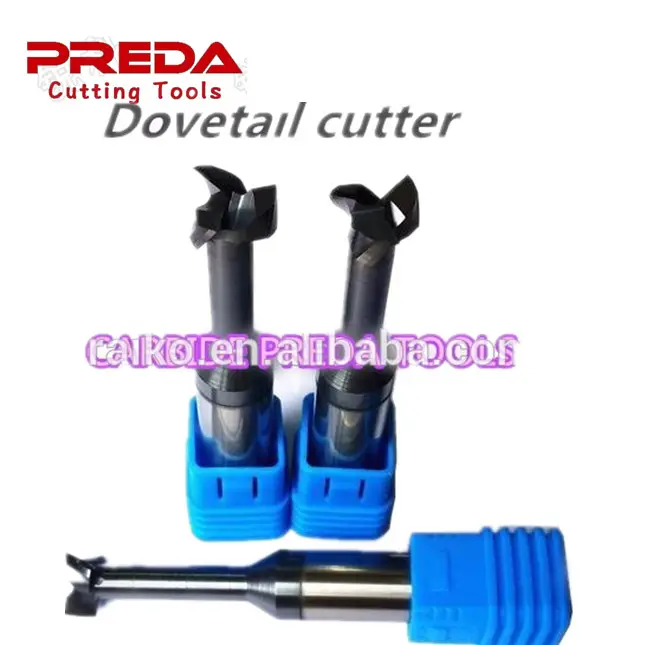PREDA CNC Milling Cutting Tools Made In China Solid Carbide Dovetail End Mill cutting tool ferramentas special end mill