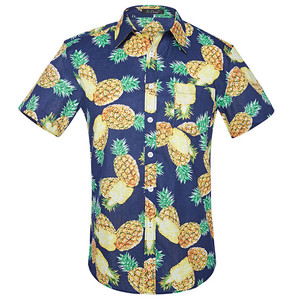 Camicia da spiaggia calda all'ingrosso a manica corta da <span class=keywords><strong>uomo</strong></span> in cotone stampato camicia hawaiana <span class=keywords><strong>fiori</strong></span> Casual Aloha <span class=keywords><strong>camicie</strong></span> hawaiane per gli uomini - Product Image 3