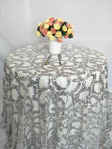 New Arrival Wedding Vòng Bạc Sequin Overlay Bảng Vải - Product Image 3