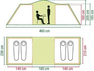 Grand luxe hiver 2-4 personne grande toile camping tente - Product Image 6