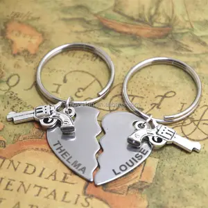 Thelma and Louise Keyring Set - Metal Keychains for Best Friends, Sisters, and Partners in Crime