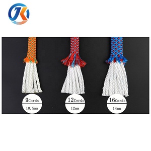 Örgülü 6mm/8mm/10mm/10.5mm/11mm/12mm/14mm/16mm/18mm <span class=keywords><strong>Polyester</strong></span> tırmanma halatlar 1/4in/5/16in boyut seçenekleri dayanıklı <span class=keywords><strong>PET</strong></span> malzeme - Product Image 5