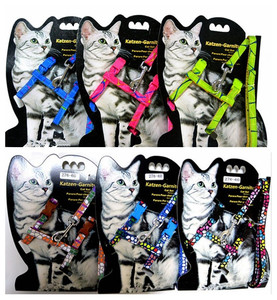Grosir tali kekang kucing cantik kustom dan tali aksesori kucing peliharaan