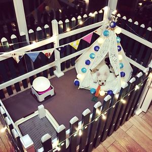 Plastik bahçe Playpens evcil hayvanlar için ahşap kazık çit - Product Image 5