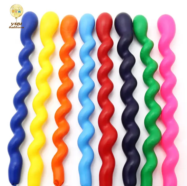 Top vente couleur mélangée spirale longs ballons en forme de vis ballon pour mariage Festival célébration enfants fête décor