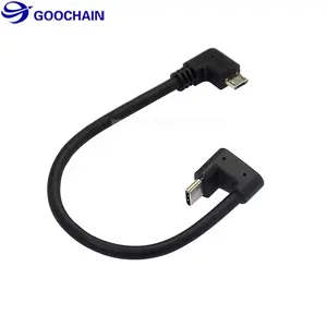 180 תואר U בצורת USB C למייקרו גמיש מהיר מטען משחק משחק כבל