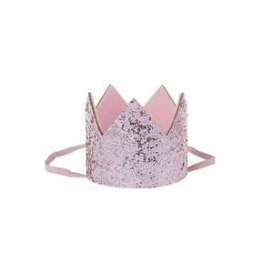 PU皮革女婴男童迷你毛毡闪光生日皇冠帽子 - Product Image 3