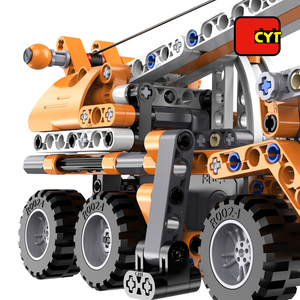 Vente chaude building block pull back modèle de voiture jouets <span class=keywords><strong>grue</strong></span> pour enfants - Product Image 4