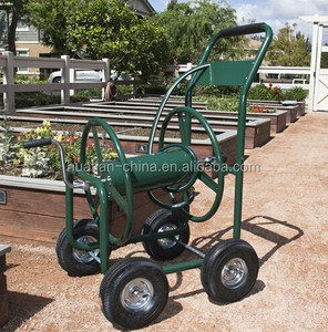Chariot de jardin robuste pour <span class=keywords><strong>tuyau</strong></span> d'<span class=keywords><strong>arrosage</strong></span>, chariot roulant d'extérieur avec cadre en acier durable pour l'irrigation des jardins et l'utilisation agricole - Product Image 1