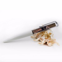Stylo bille liquide 2D pour femme, en plastique ABS noir opaque, 1,0 mm, avec motif femme nue sexy