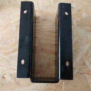 Single Joist Hanger <strong>Bracket</strong> <strong>Black</strong> Painted Made of Galvanized Steel for Wooden Connectors Used in Construction - Product Image 6
