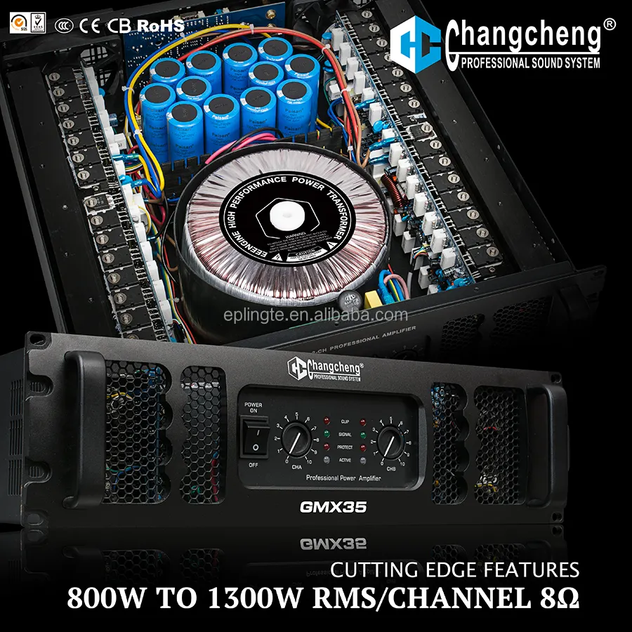 LINGTE/ChangCheng GMX Class H סדרה, בס הקפצת יציב באופן 2ohm 3U מקצועי אמצע חלשות DJ, KTV מגבר כוח