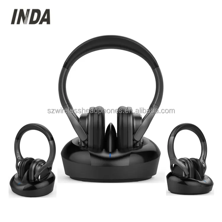 टीवी के लिए 2020 से अधिक ताररहित कान Headphones हेडसेट शेन्ज़ेन UHF ट्रांसमीटर वायरलेस टीवी Headphones के साथ