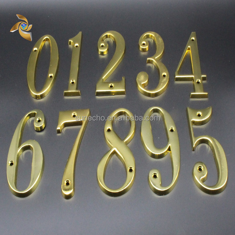 Metal Apartment Hotel Door Room House Numbers Sign Plate