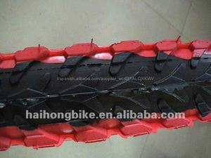 Caucho de alta calidad hermosa neumáticos de bicicleta de color rojo y blanco - Product Image 1