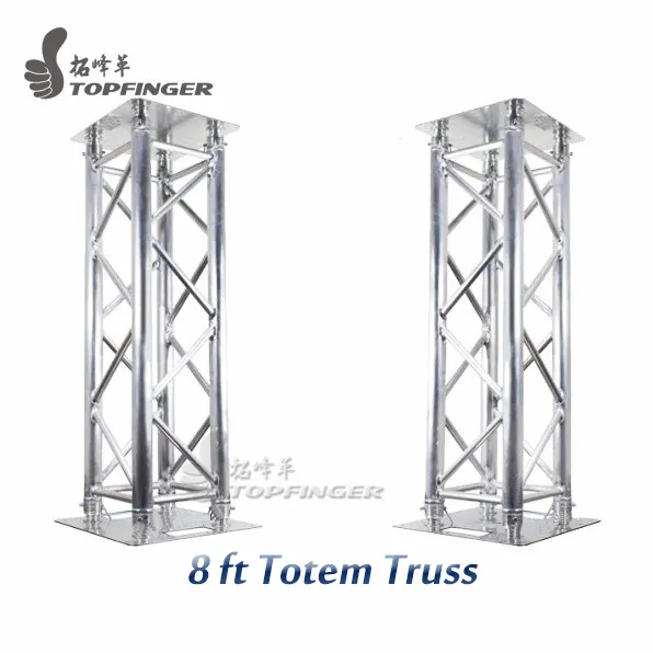 Hohe Qualität 8 FT Aluminium Mobile DJ Beleuchtung Aufrecht Kopf Totem Truss Für Verkauf