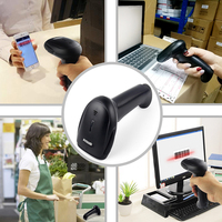 Lecteur de codes-barres 2D rapide et précis, compatible avec plusieurs systèmes, mode filaire et sans fil, pour vérification des prix en supermarché