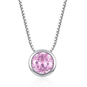 Classico Permanente 2ct Solitaire Cuori e Frecce rotonda Collana Del Pendente DELLA CZ - Product Image 3