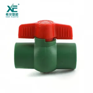 Ppr Plastic Ball Valve Free Sample High Standard 1/2"-2" 25mm Green Plastic Ppr Ball Valve