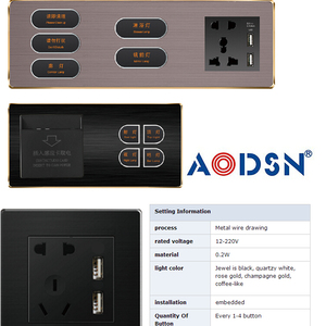Interrupteur <span class=keywords><strong>d</strong></span>'alimentation universel Double USB, en Aluminium, pour prise de courant, idéal pour <span class=keywords><strong>chambre</strong></span> <span class=keywords><strong>d</strong></span>'hôtel - Product Image 5
