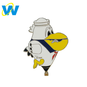 Suministro de fabricante de pines de esmalte duro de gaviota pájaro Pin de solapa de Metal placa - Product Image 6