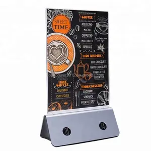 Tafel Menu Shaped 10400Mah Power Bank, Hoge Capaciteit Langdurige Restaurant Tafel Mobiele Telefoon Oplader, koffie Winkel Power Bank