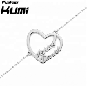 Scritto Con <span class=keywords><strong>Amore</strong></span> Personalizzato Nome Braccialetto In Argento - Product Image 2