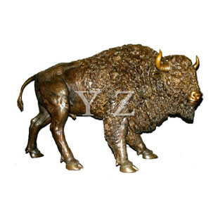 Jardín decoración bronce de tamaño natural Bison estatua - Product Image 1