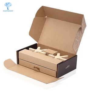Embalagem personalizada 20x8x4 caixa de transporte dobrável Kraft Toy Cardboard