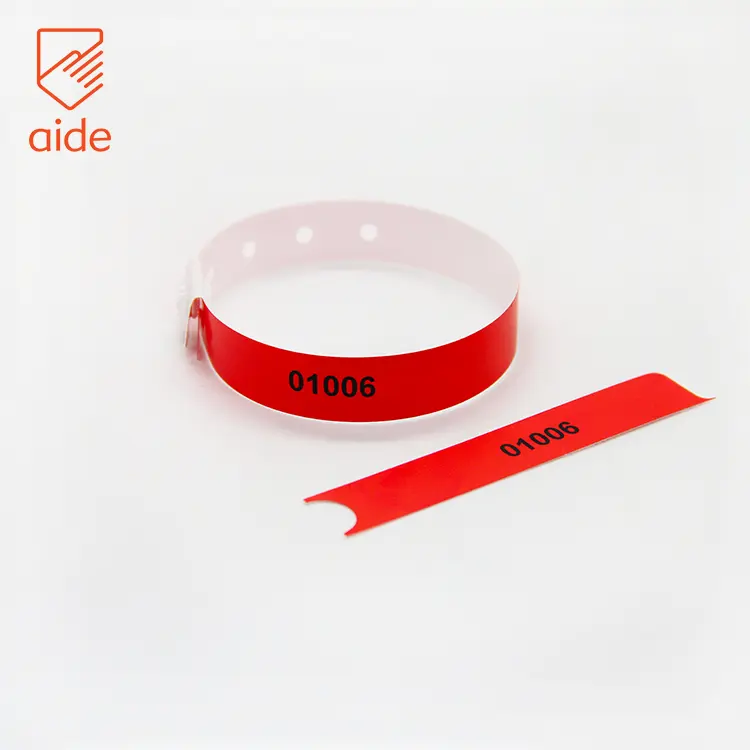 Einmalige Verwendung Clear Ident ification Vinyl PVC Hotel Kunststoff Vinyl Armband Armbänder Armbänder