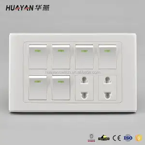 Waterproof & Fireproof PC White Color Wall Switch Socket Electrical Switch and Socket