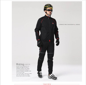 Lameda invierno chaqueta de Ciclismo de los hombres fleeced chaqueta de cáscara suave viento chaquetas térmicas - Product Image 5