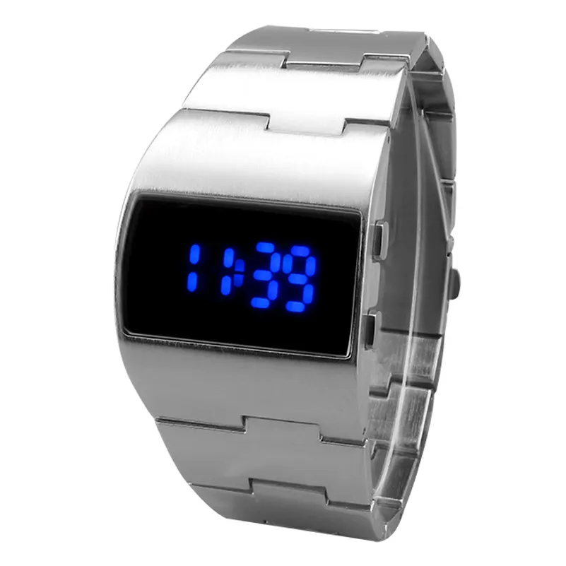 Fashion Men's Wrist Watch Men Blue LED Digital Watch Sport Watches Business Wristwatches Clock Gift