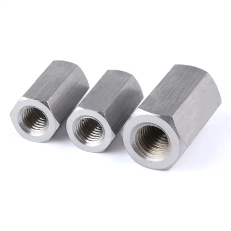 Customized Stainless Steel M2 Hex Long Coupling Nut Acme Threads