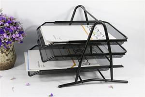 Amplificateur de <span class=keywords><strong>bureau</strong></span> électrique en fil métallique, 3 niveaux, maille métallique, pliable et empilable, organisateur de <span class=keywords><strong>bureau</strong></span>, <span class=keywords><strong>plateau</strong></span> à documents A4 - Product Image 5