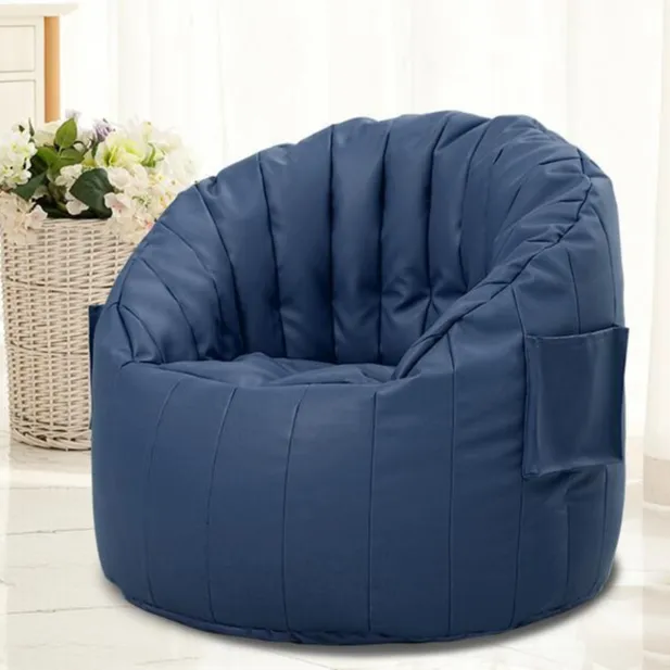 2019 personalizado nuevo diseño de Salón al aire libre de cuero de bolsa de frijol sofá silla