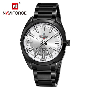 <span class=keywords><strong>NAVIFORCE</strong></span> <span class=keywords><strong>9038</strong></span> reloj de marca de lujo reloj de cuarzo impermeable relojes deportivos de acero completo negro relogio masculino - Product Image 3