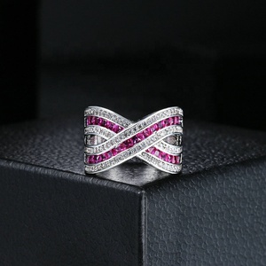 Zakol — bijoux en zircone cubique pour femmes, bague de fiançailles et de mariage, couleur or blanc 18k, style deux tons, YG011