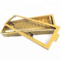 Doppel böden Metall Golden Chip Tray Casino Baccarat Texes Anpassen Luxus Roulette Räder Blackjack Tisch Acryl Clay