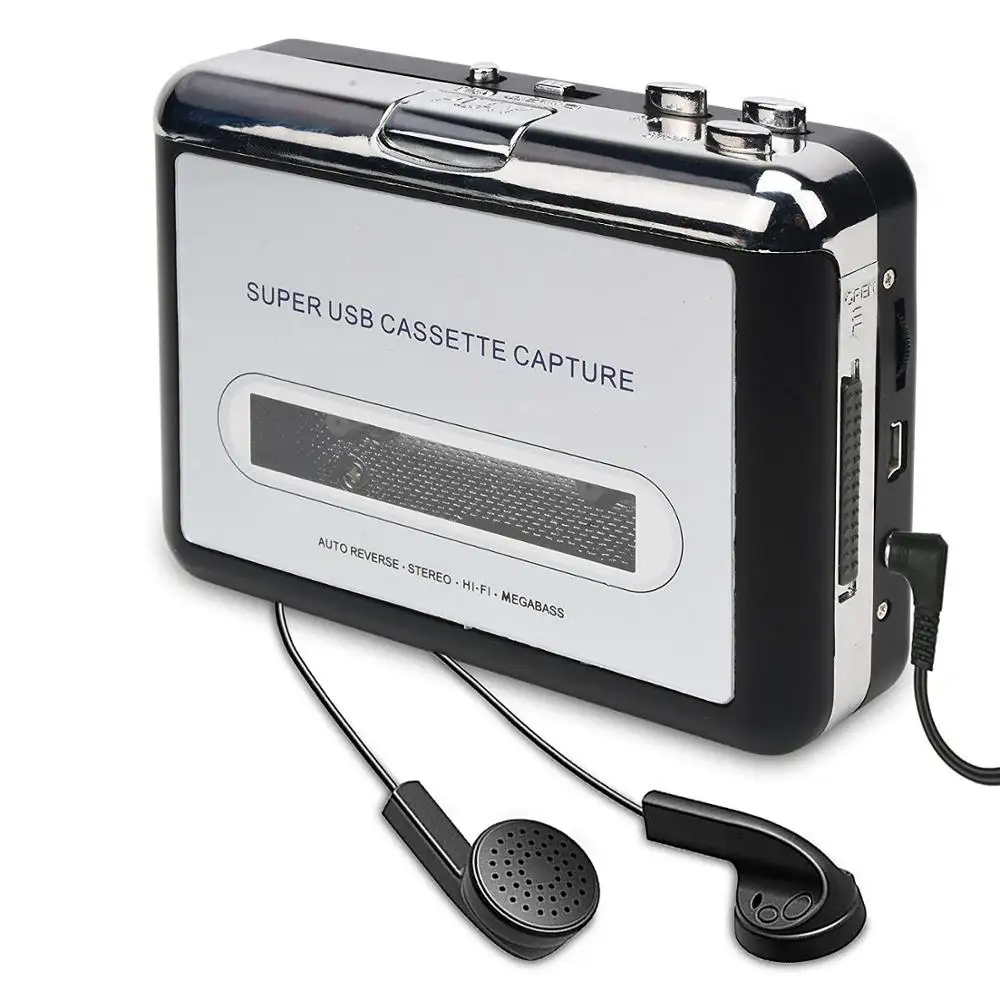 محول شريط الكاسيت إلى MP3 CD عبر USB, يأتي محول شريط الكاسيت المحمول مع مشغل مسجل MP3