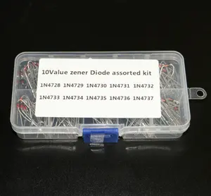 Kit de bricolaje de diodo Zener, surtido de diodos Zener, 10 valores, 3,3 V, 3,6 V, 3,9 V, 4,3 V, 4,7 V, 5,1 V, 5,6 V, 6,2 V, 6,8 V, 7,5 V, 20 Uds.