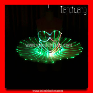 Dmx 512 gesteuert glow in <span class=keywords><strong>the</strong></span> dark tutu, childern kinder bauchtanz kurzen rock led, anpassen leuchten fancy kinder tutu - Product Image 2
