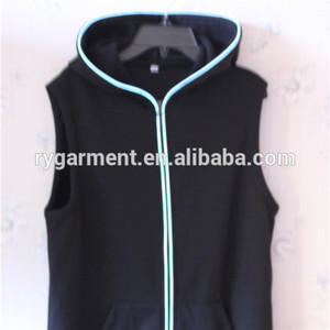 en blanco <span class=keywords><strong>sin</strong></span> mangas de alambre el led sudaderas con <span class=keywords><strong>capucha</strong></span> - Product Image 1