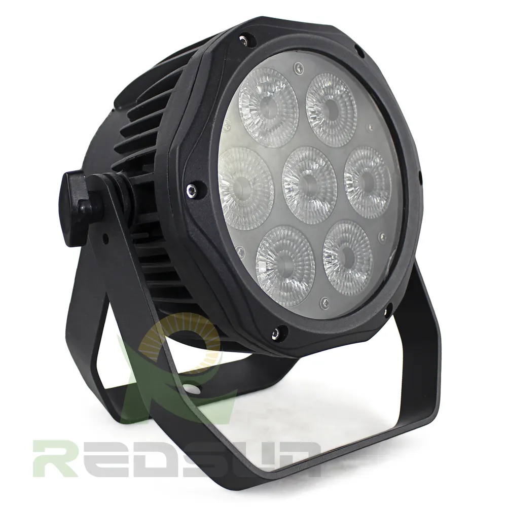 Waterproof led舞台照明7個par64小7*10W ledパー缶、ledパー光4 in1 edパー缶