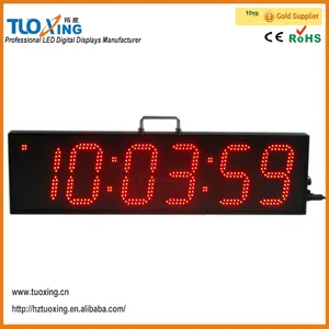 6 Inch 6 Digit Large LED Digital Race Double Sided Clock