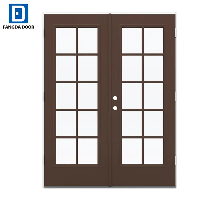 15-Lite Glas Inserts Pvc Grill Staal Glas Balkon Deur